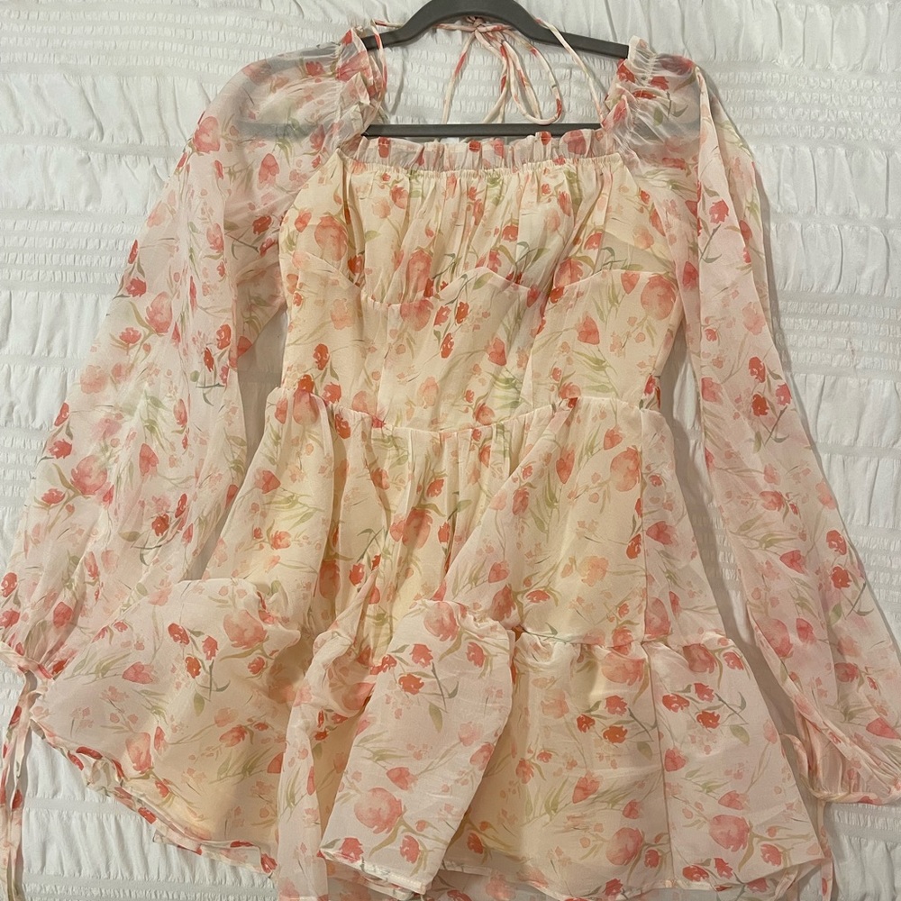 Floral chiffon dress